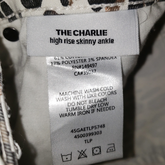 🖤Joe's Jeans (The Charlie) - Women's Animal Print High Rise Skinny Ankle Jeans - Picture 8 of 8